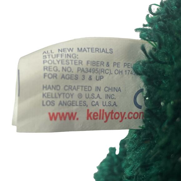 Kellytoy Frog 10" Sitting Green Yellow Ribbon Bowtie - Picture 4 of 8